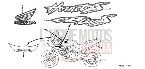 MARQUE (2) CB600F21 de 2001